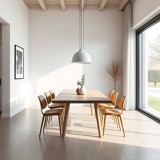 Moderne spisestue med Møbelkunst AS spisebord og stoler